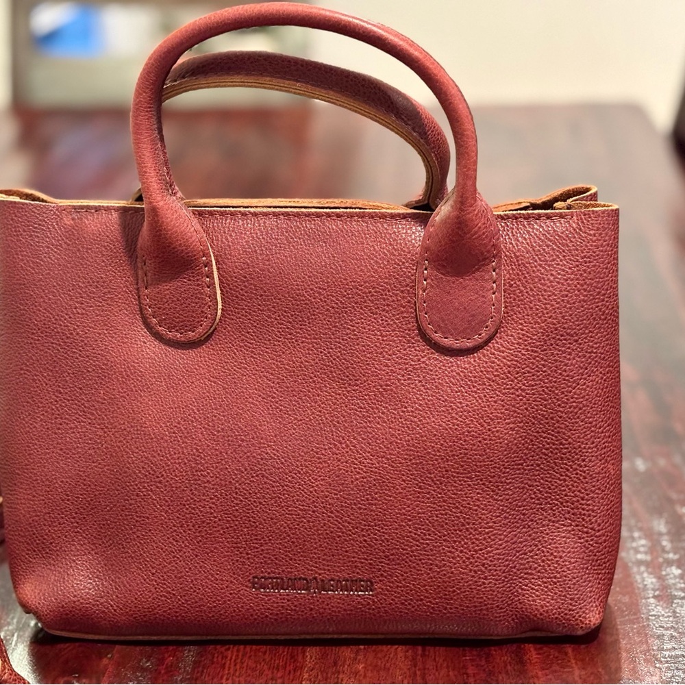 Portland Leather Elegant Burgundy Leather Handbag